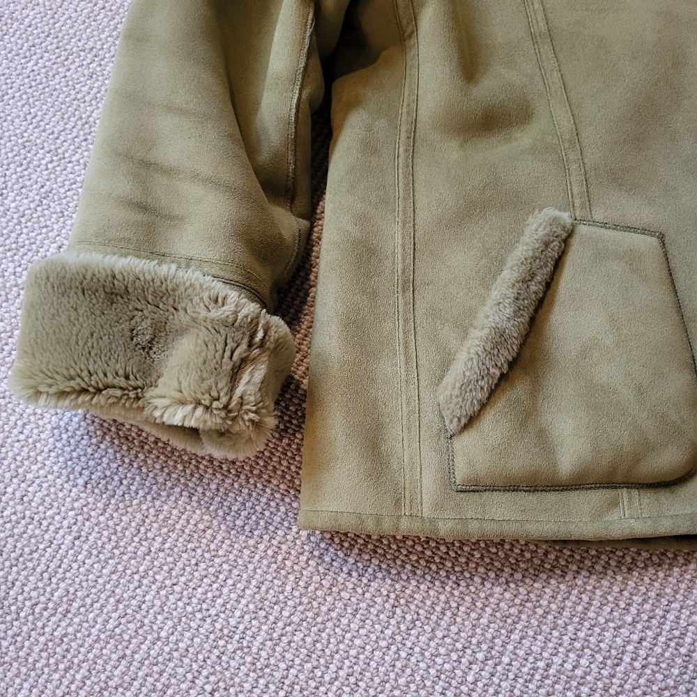 Fuchs Schmitt Cozy Winter Coat in soft green, size 8 - Picture 6 of 8